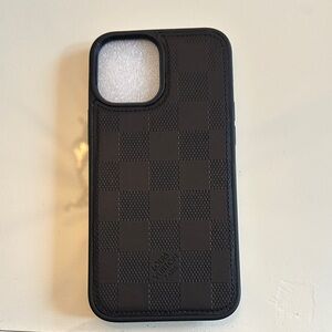 Louis Vuitton Dark Checkered Phone Case PRO MAX 12 phone Case